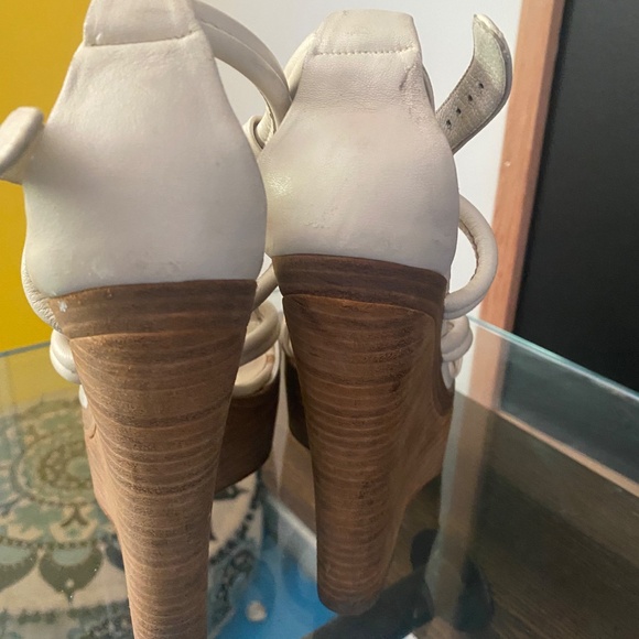 Used Gucci wood leather wedge - Picture 5 of 6